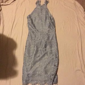 Grey laced dress